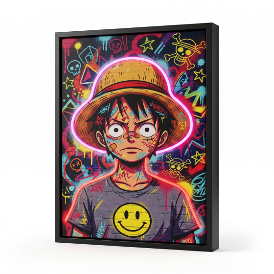 One Piece hero Luffy - Street Neon Glowing Light Painting Neon Glowing Light Painting