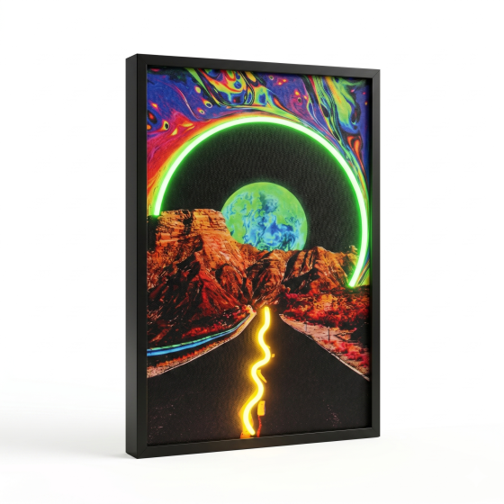 Interstellar Neon Highway Light Painting