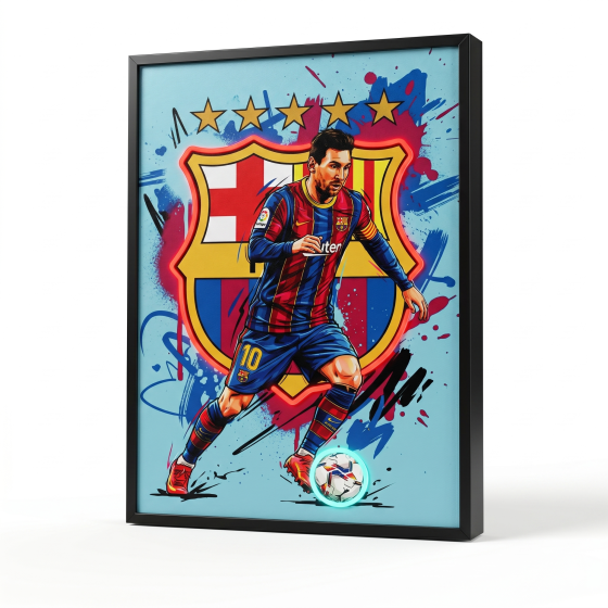 Messi Barcelona Legend Illuminated Light Painting