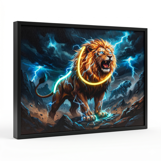 Thunderbolt Lion LED Lighting Art