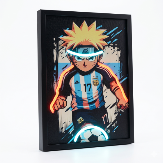 Dusty Football - Naruto Uzumaki Neon Light Painting